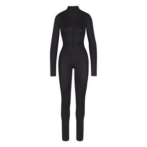 SKIMS All-In-One Shine Mock Neck Long Sleeve Onesie